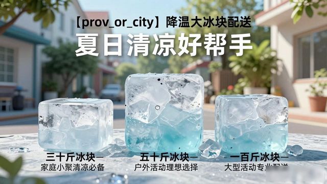 青羊降温大冰块配送_海鲜排档降温解决方案_高温天气大冰块配送